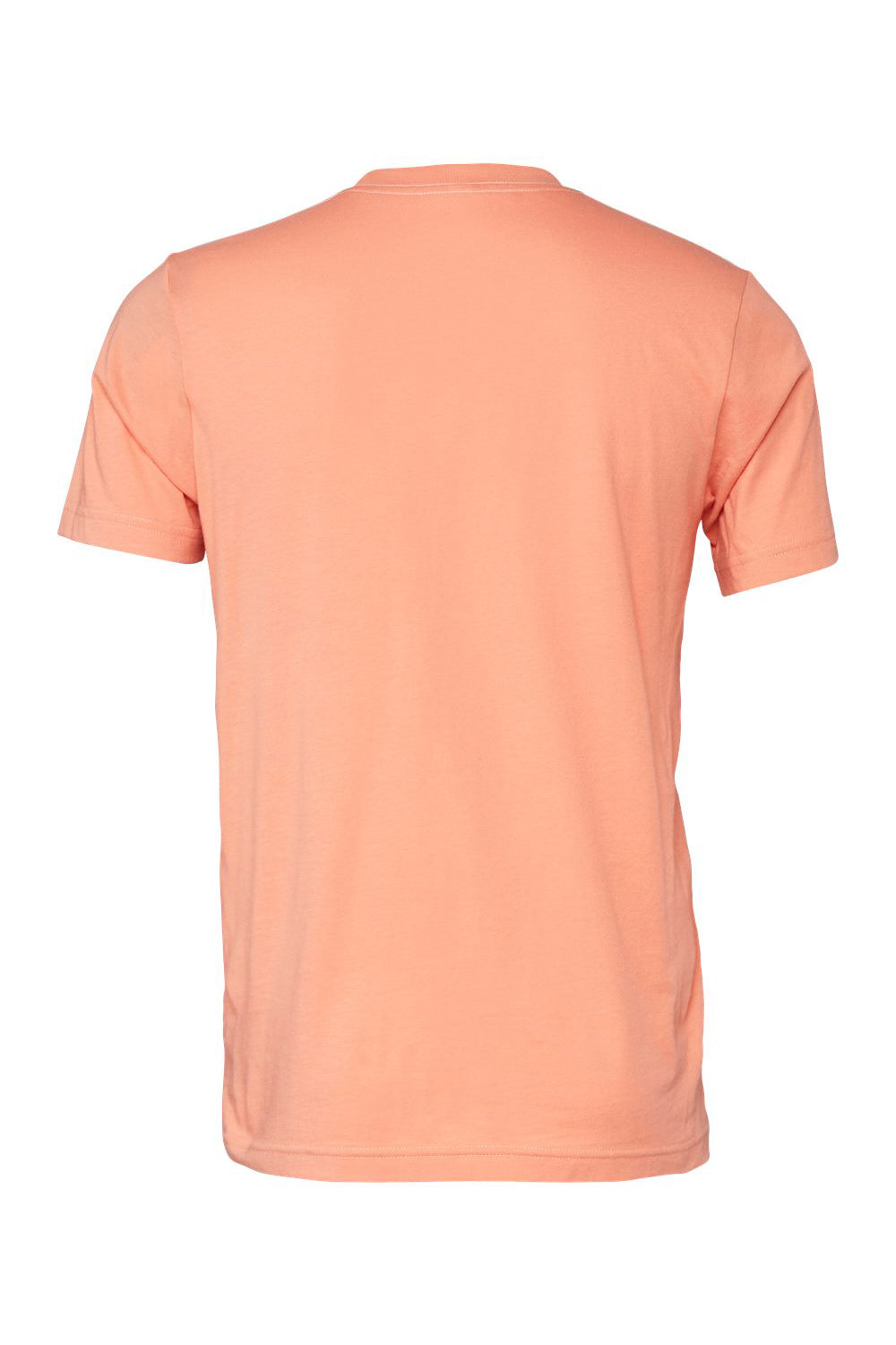 Bella + Canvas BC3001/3001C Mens Jersey Short Sleeve Crewneck T-Shirt Sunset Orange Flat Back