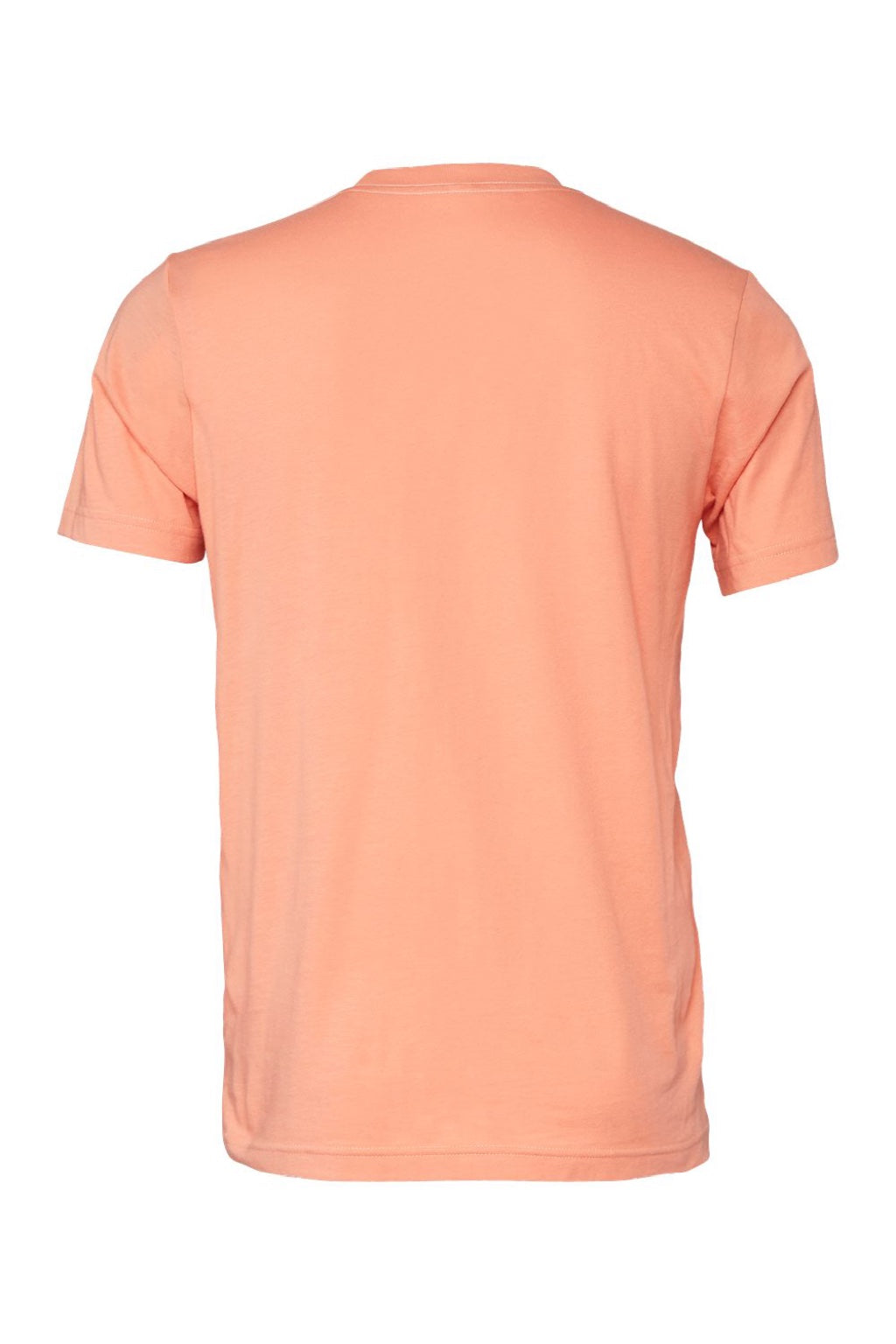Bella + Canvas BC3001/3001 Mens Jersey Short Sleeve Crewneck T-Shirt Sunset Orange Flat Back