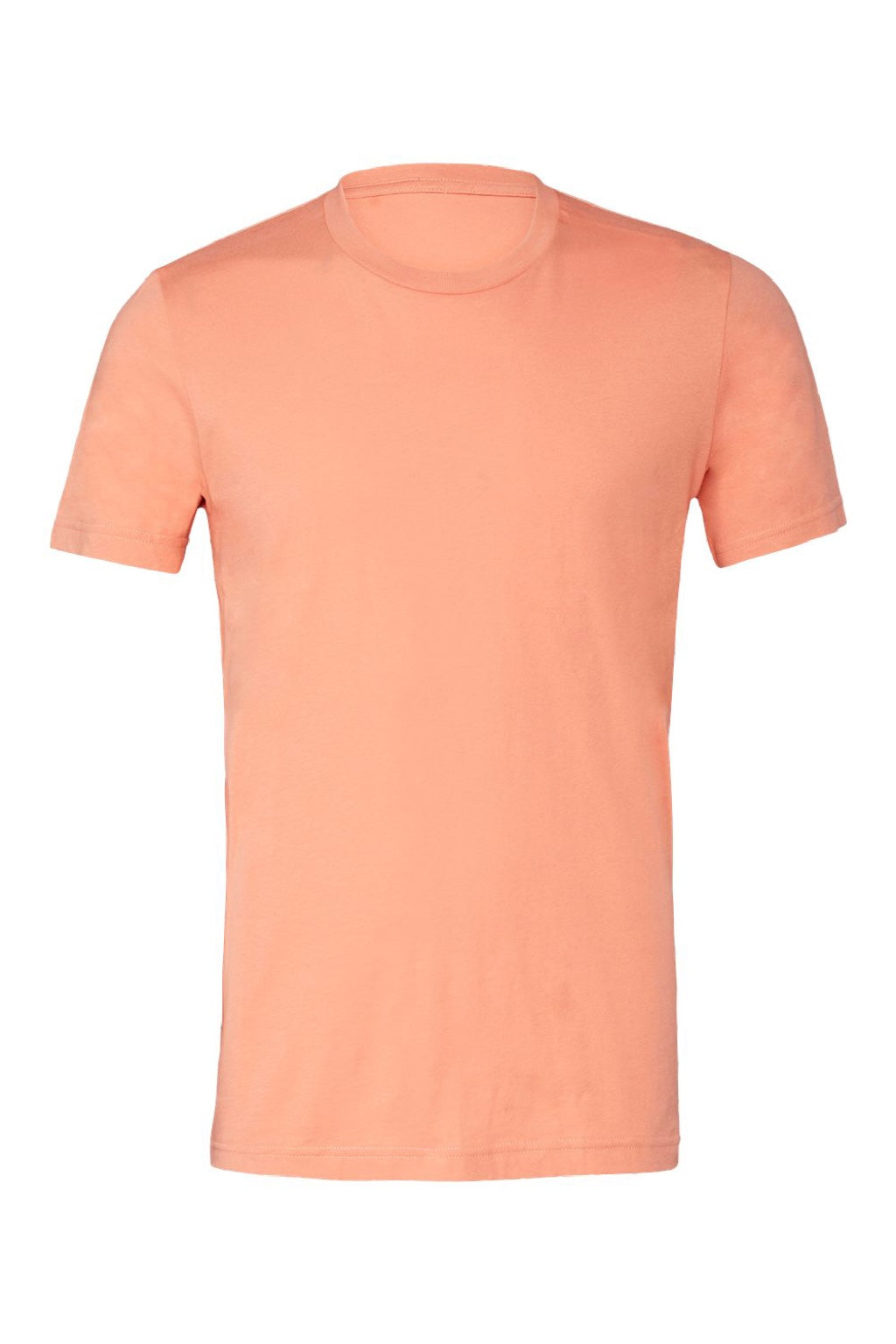 Bella + Canvas BC3001/3001 Mens Jersey Short Sleeve Crewneck T-Shirt Sunset Orange Flat Front
