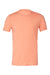 Bella + Canvas BC3001/3001C Mens Jersey Short Sleeve Crewneck T-Shirt Sunset Orange Flat Front