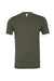 Bella + Canvas BC3413/3413C/3413 Mens Short Sleeve Crewneck T-Shirt Military Green Flat Front