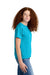 Gildan 64000BCVC Youth Softstyle CVC Short Sleeve Crewneck T-Shirt Caribbean Blue Mist Model Side