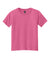Gildan 64000BCVC Youth Softstyle CVC Short Sleeve Crewneck T-Shirt Pink Lemonade Mist Flat Front