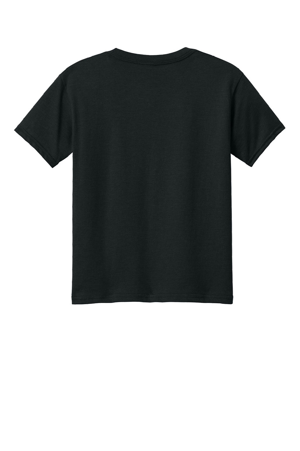 Gildan 64000BCVC Youth Softstyle CVC Short Sleeve Crewneck T-Shirt Pitch Black Flat Back
