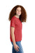 Gildan 64000BCVC Youth Softstyle CVC Short Sleeve Crewneck T-Shirt Red Mist Model Side