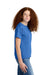 Gildan 64000BCVC Youth Softstyle CVC Short Sleeve Crewneck T-Shirt Royal Blue Mist Model Side
