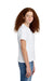 Gildan 64000BCVC Youth Softstyle CVC Short Sleeve Crewneck T-Shirt White Model Side