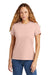 Gildan 64001LCVC Womens Softstyle CVC Short Sleeve Crewneck T-Shirt Dusty Rose Pink Model Front