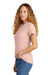 Gildan 64001LCVC Womens Softstyle CVC Short Sleeve Crewneck T-Shirt Dusty Rose Pink Model Side