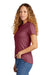 Gildan 64001LCVC Womens Softstyle CVC Short Sleeve Crewneck T-Shirt Maroon Mist Model Side