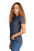 Gildan 64001LCVC Womens Softstyle CVC Short Sleeve Crewneck T-Shirt Navy Blue Mist Model Side