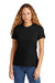 Gildan 64001LCVC Womens Softstyle CVC Short Sleeve Crewneck T-Shirt Pitch Black Model Front