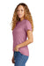 Gildan 64001LCVC Womens Softstyle CVC Short Sleeve Crewneck T-Shirt Plumrose Pink Model Side