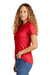 Gildan 64001LCVC Womens Softstyle CVC Short Sleeve Crewneck T-Shirt Red Mist Model Side