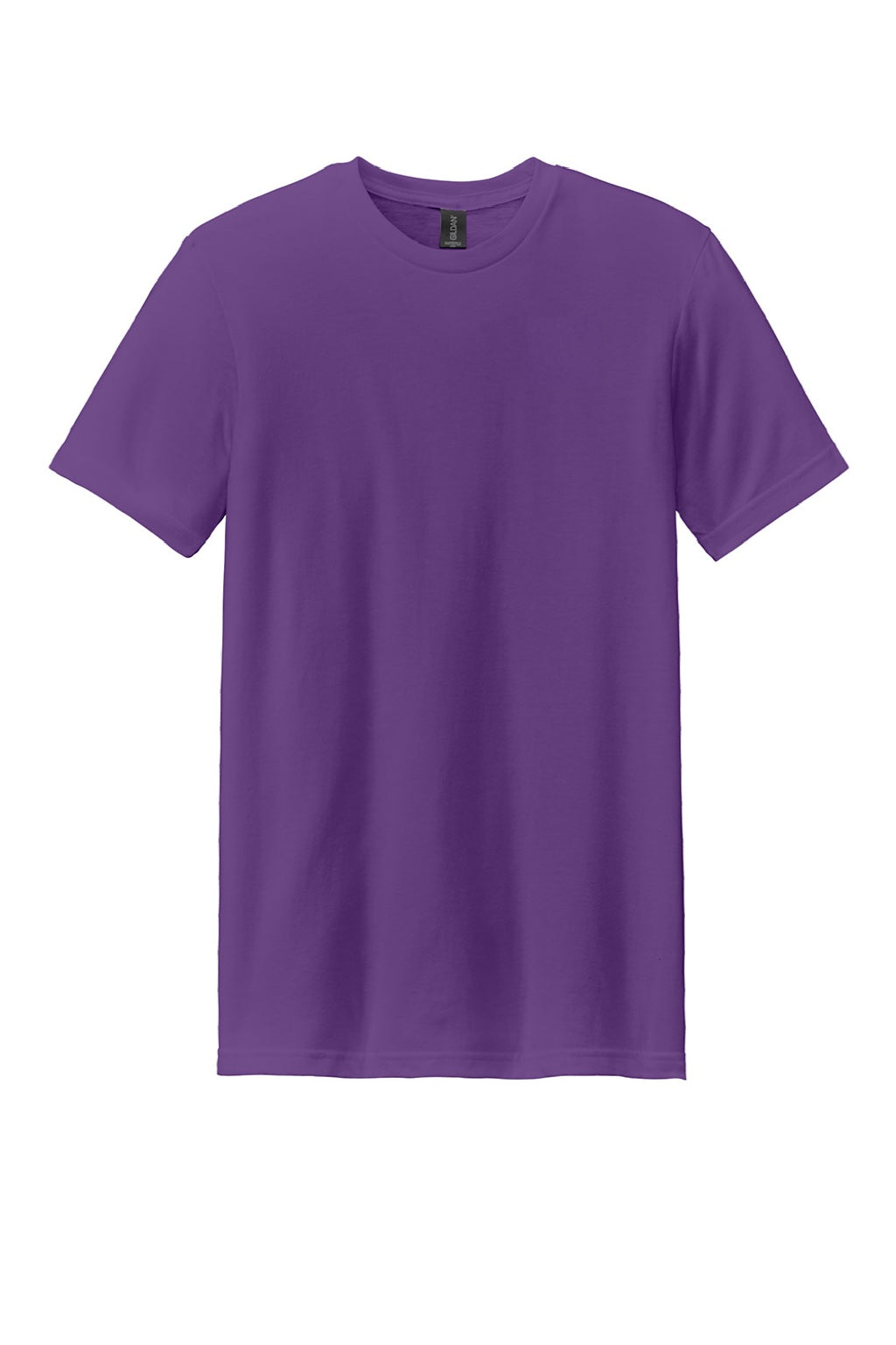 Gildan 64000CVC Mens Softstyle CVC Short Sleeve Crewneck T-Shirt Amethyst Purple Flat Front