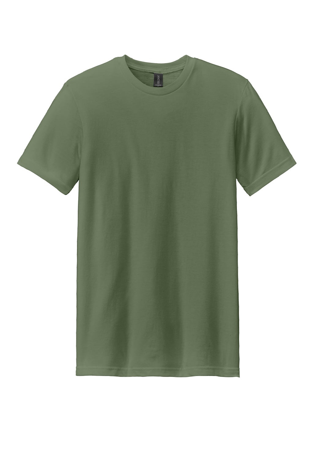 Gildan 64000CVC Mens Softstyle CVC Short Sleeve Crewneck T-Shirt Cactus Green Flat Front