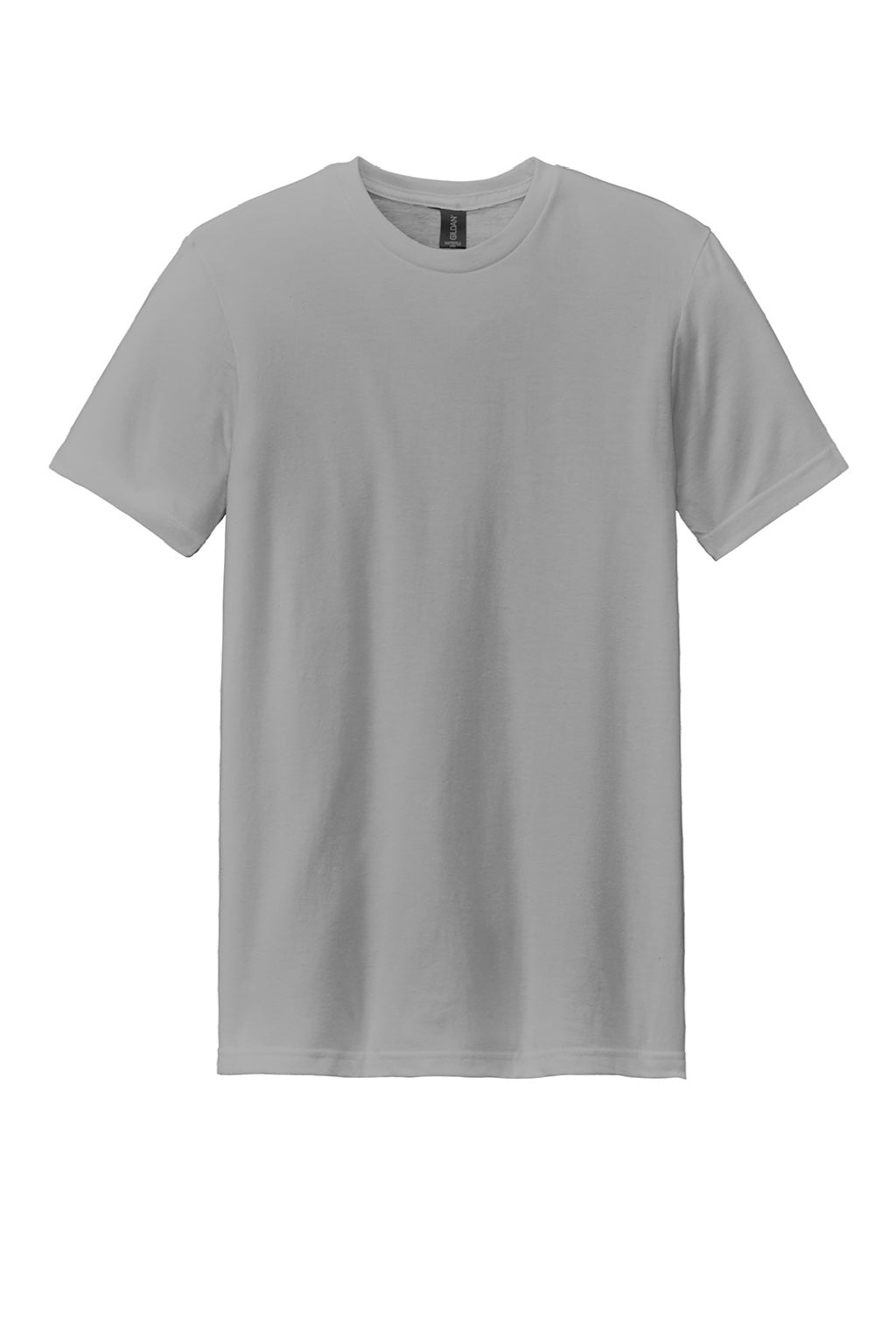 Gildan 64000CVC Mens Softstyle CVC Short Sleeve Crewneck T-Shirt Cement Grey Flat Front