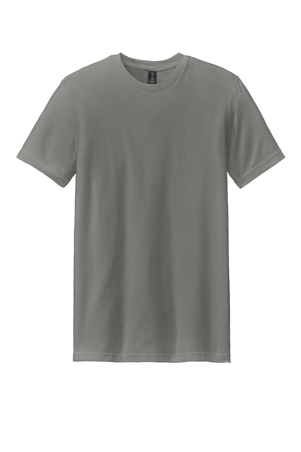 Gildan 64000CVC Mens Softstyle CVC Short Sleeve Crewneck T-Shirt Gunmetal Grey Flat Front