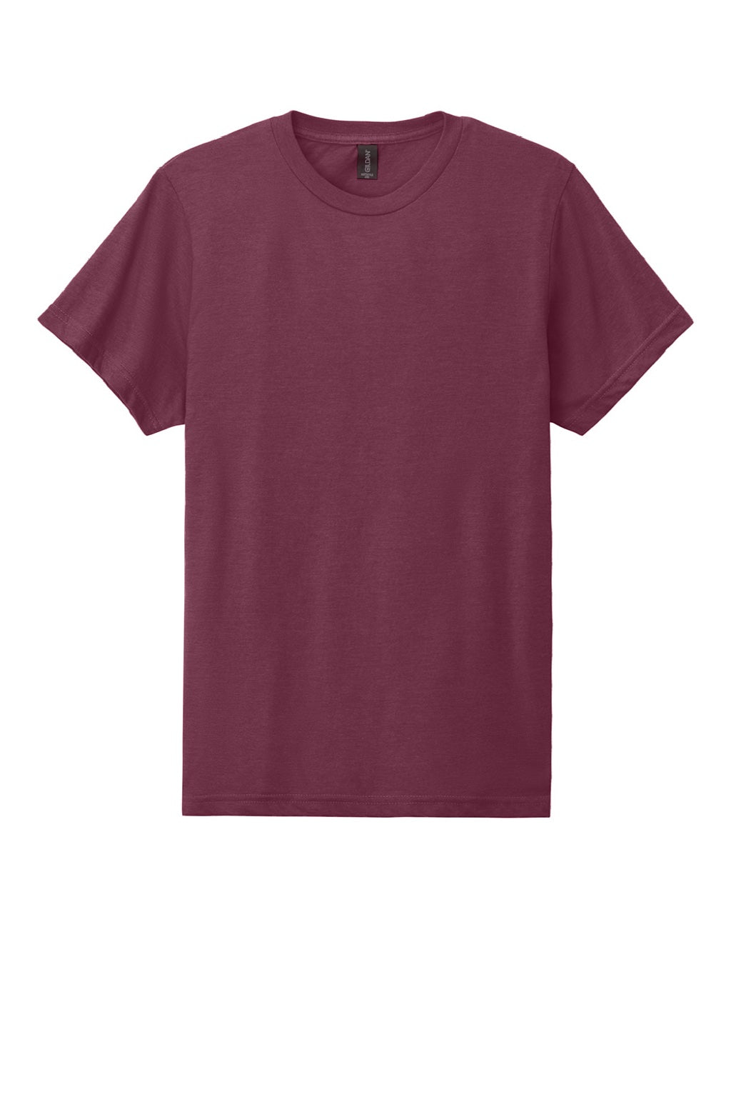 Gildan 64000CVC Mens Softstyle CVC Short Sleeve Crewneck T-Shirt Maroon Mist Flat Front