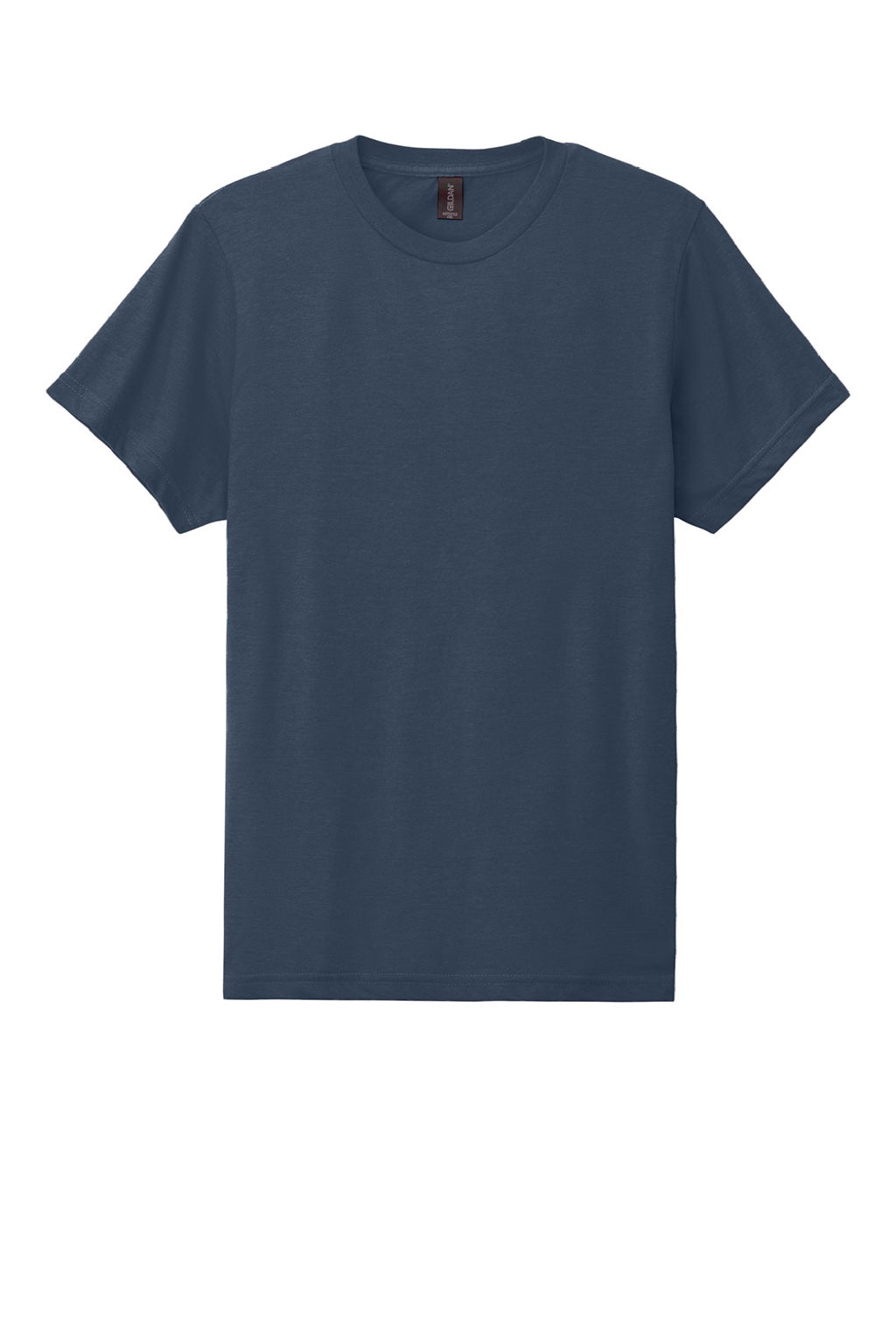Gildan 64000CVC Mens Softstyle CVC Short Sleeve Crewneck T-Shirt Navy Blue Mist Flat Front