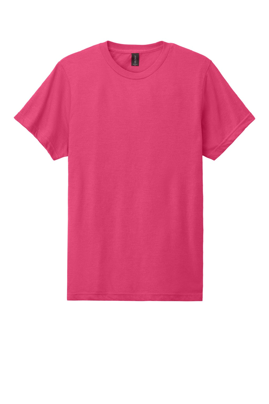 Gildan 64000CVC Mens Softstyle CVC Short Sleeve Crewneck T-Shirt Pink Lemonade Mist Flat Front