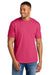 Gildan 64000CVC Mens Softstyle CVC Short Sleeve Crewneck T-Shirt Pink Lemonade Mist Model Front