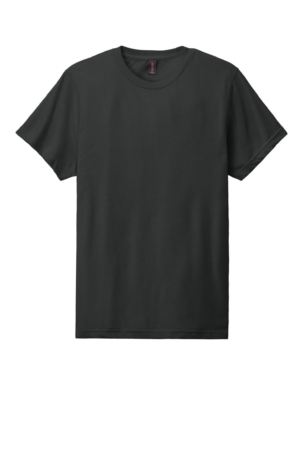 Gildan 64000CVC Mens Softstyle CVC Short Sleeve Crewneck T-Shirt Pitch Black Mist Flat Front