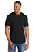 Gildan 64000CVC Mens Softstyle CVC Short Sleeve Crewneck T-Shirt Pitch Black Model Front