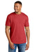 Gildan 64000CVC Mens Softstyle CVC Short Sleeve Crewneck T-Shirt Red Mist Model Front