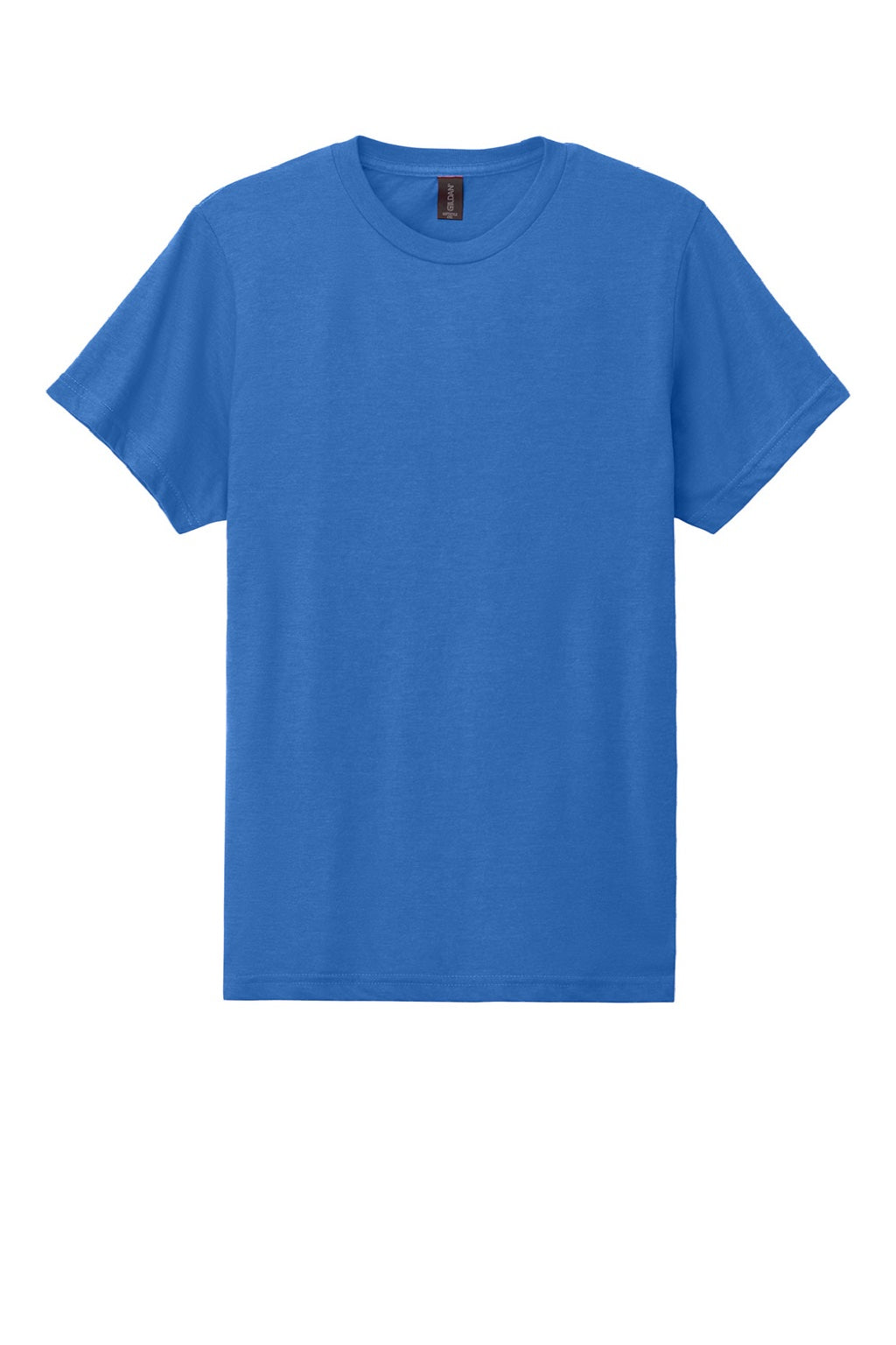 Gildan 64000CVC Mens Softstyle CVC Short Sleeve Crewneck T-Shirt Royal Blue Mist Flat Front