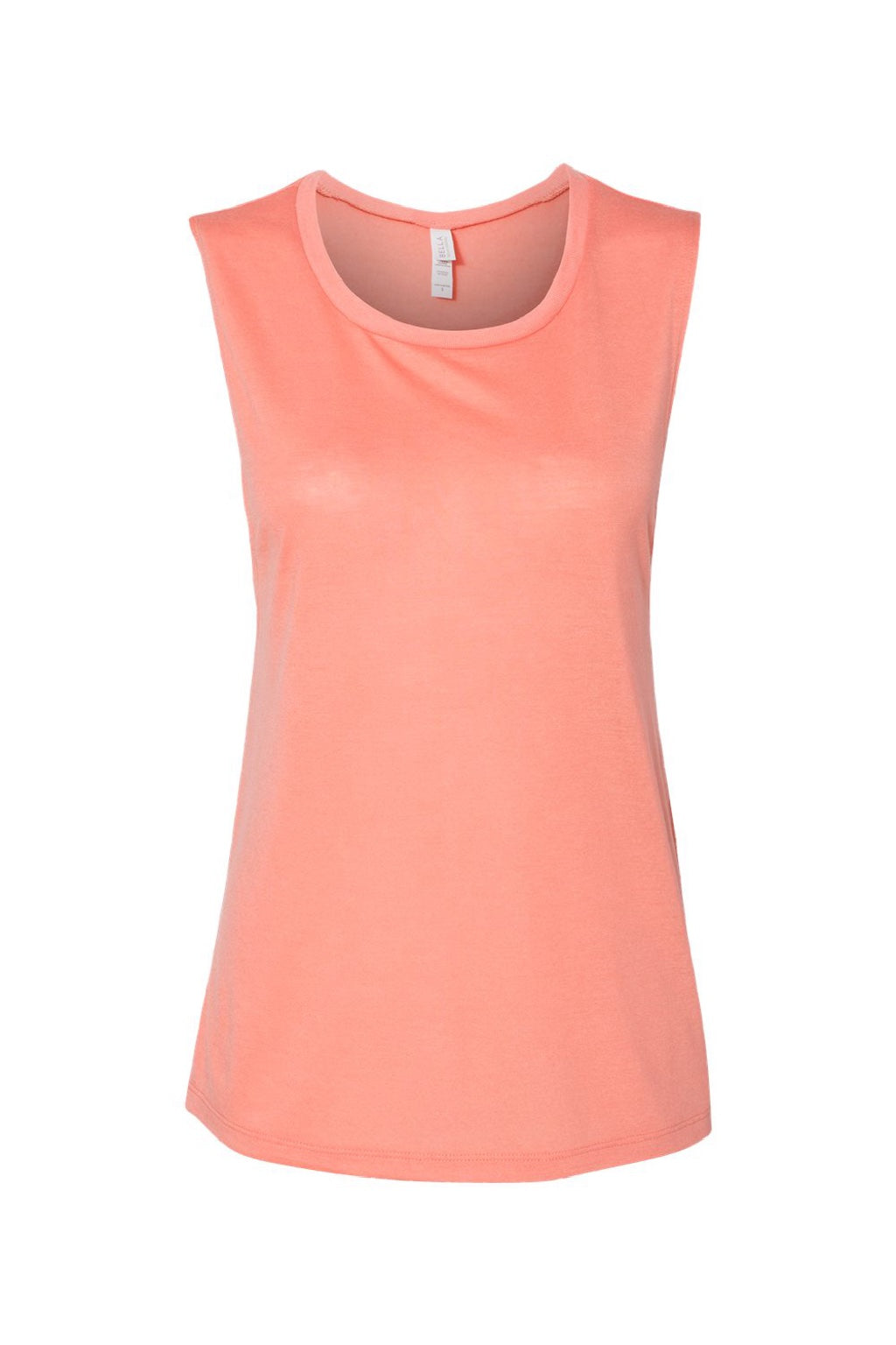 Bella + Canvas BC8803/8803 Womens Flowy Muscle Tank Top Sunset Orange Flat Front