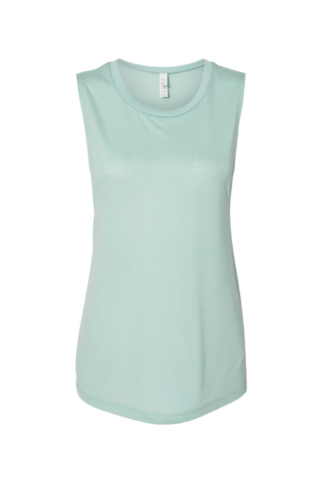 Bella + Canvas BC8803/8803 Womens Flowy Muscle Tank Top Dusty Blue Flat Front