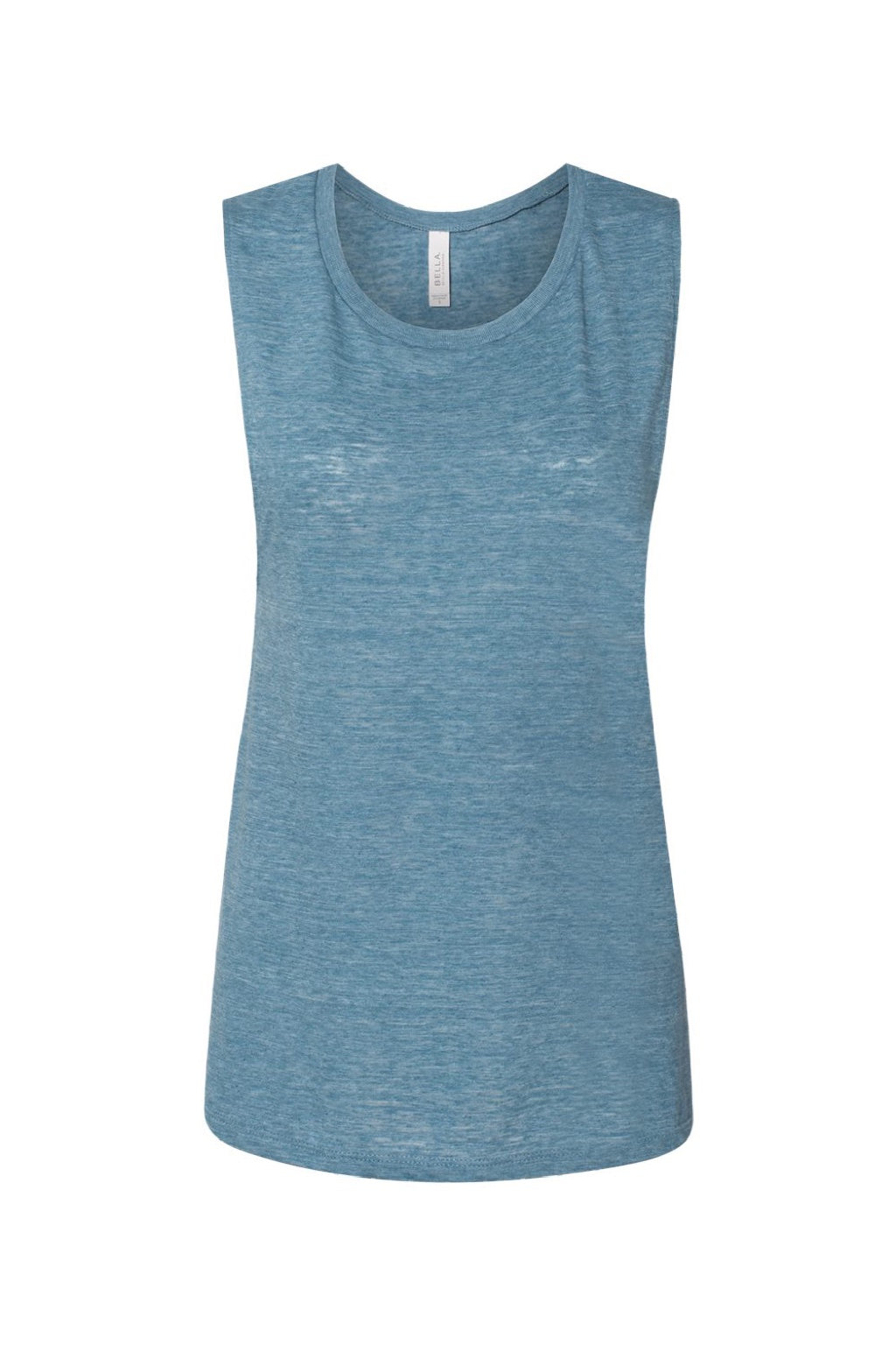 Bella + Canvas BC8803/8803 Womens Flowy Muscle Tank Top Denim Blue Slub Flat Front