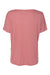 Bella + Canvas 8815 Womens Slouchy Short Sleeve V-Neck T-Shirt Mauve Flat Back