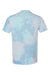 Dyenomite 650DR Mens Dream Tie Dyed Short Sleeve Crewneck T-Shirt Turquoise Flat Back