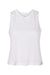 Bella + Canvas BC6682/6682 Womens Cropped Tank Top Solid White Flat Front