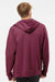 Independent Trading Company SS4500Z Mens Full Zip Hooded Sweatshirt Hoodie w/ Pockets Maroon Model Back