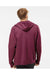 Independent Trading Co. SS4500Z Mens Full Zip Hooded Sweatshirt Hoodie Maroon Model Back