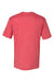 Badger 4940 Mens Performance Moisture Wicking Short Sleeve Crewneck T-Shirt Heather Red Flat Back