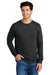 Gildan 64440CVC Mens Softstyle CVC Long Sleeve Crewneck T-Shirt Pitch Black Mist Model Front