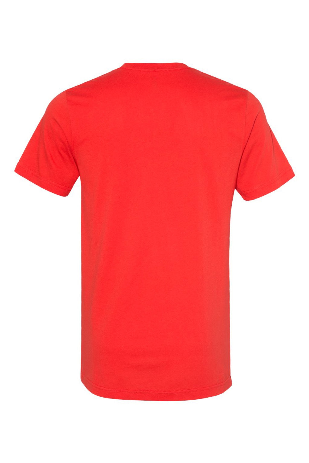 Bella + Canvas BC3001/3001 Mens Jersey Short Sleeve Crewneck T-Shirt Poppy Orange Flat Back
