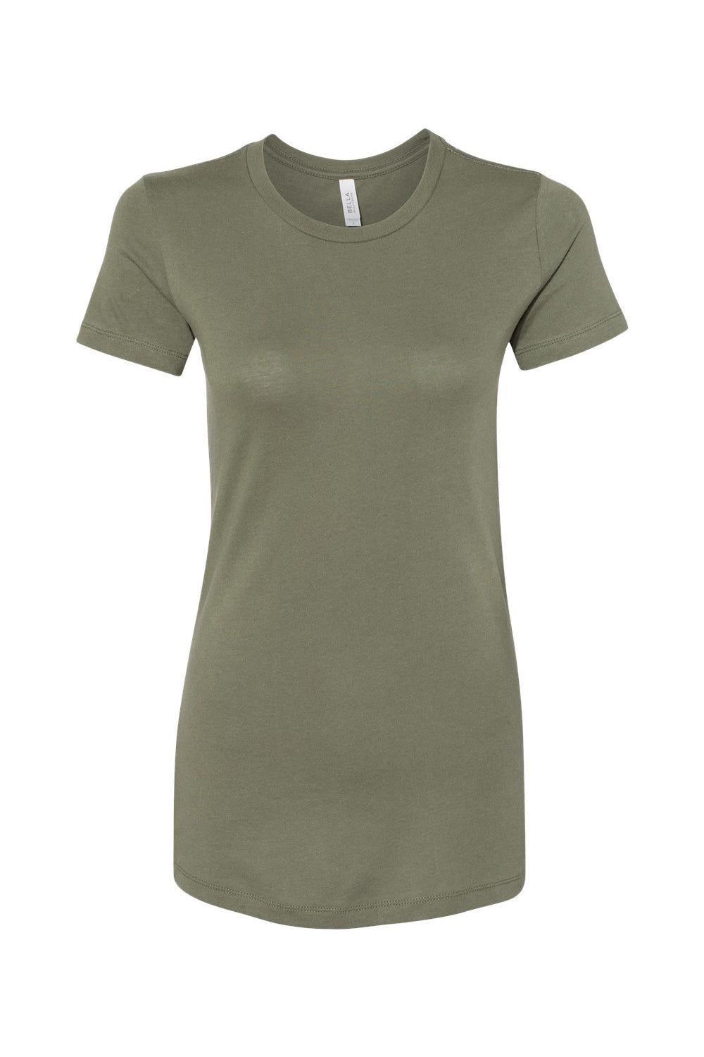 Bella + Canvas BC6004/6004 Womens The Favorite Short Sleeve Crewneck T-Shirt Military Green Flat Front