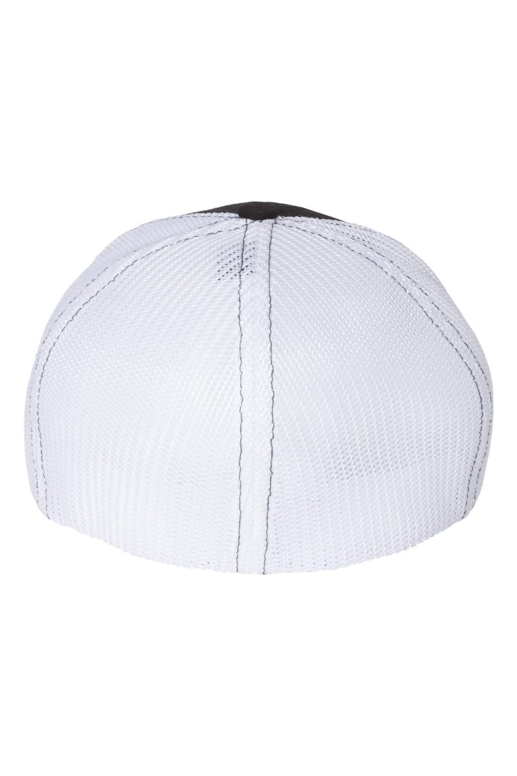 Richardson Hats 110 Mens R-Flex Stretch Fit Trucker Hat Black/White Flat Back