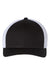 Richardson Hats 110 Mens R-Flex Stretch Fit Trucker Hat Black/White Flat Front