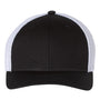 Richardson Hats Mens R-Flex Stretch Fit Trucker Hat - Black/White