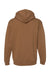 Independent Trading Company IND4000 Mens Hooded Sweatshirt Hoodie w/ Pouch Pocket Saddle Brown Flat Back