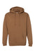 Independent Trading Company IND4000 Mens Hooded Sweatshirt Hoodie w/ Pouch Pocket Saddle Brown Flat Front