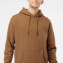 Independent Trading Company Mens Hooded Sweatshirt Hoodie w/ Pouch Pocket - Saddle Brown