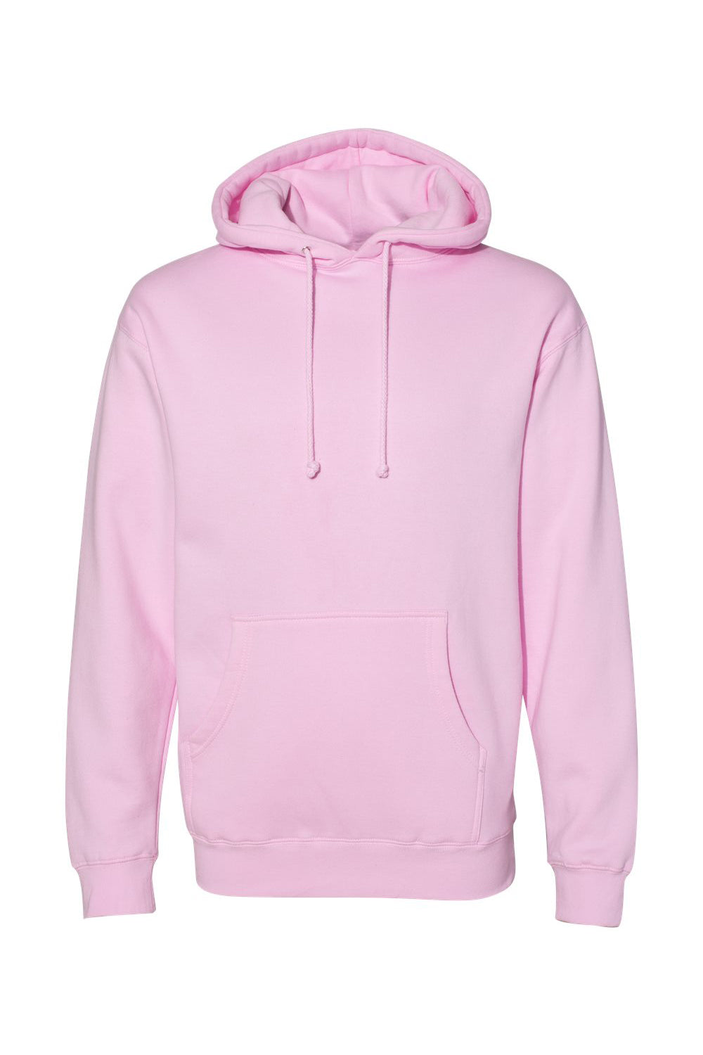 Independent Trading Company IND4000 Mens Hooded Sweatshirt Hoodie w/ Pouch Pocket Light Pink Flat Front