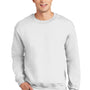 Gildan Mens DryBlend Moisture Wicking Fleece Crewneck Sweatshirt - White